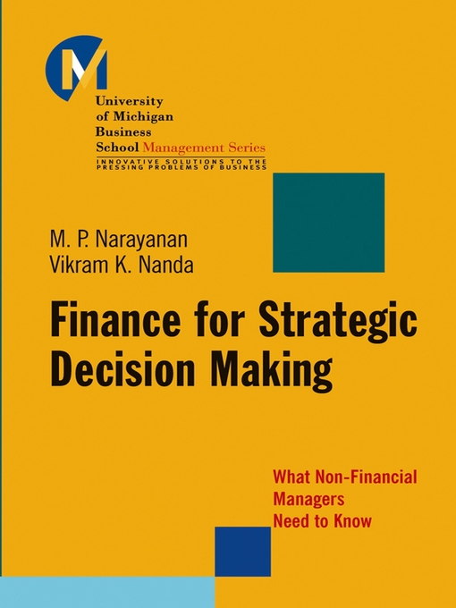 Title details for Finance for Strategic Decision-Making by M. P. Narayanan - Available